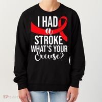 I Had A Stroke Stroke Survivor Red Awareness Ribbon Women's Sweatshirt thumb 0
