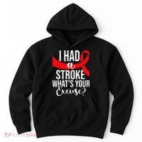 I Had A Stroke Stroke Survivor Red Awareness Ribbon Hoodie thumb 0