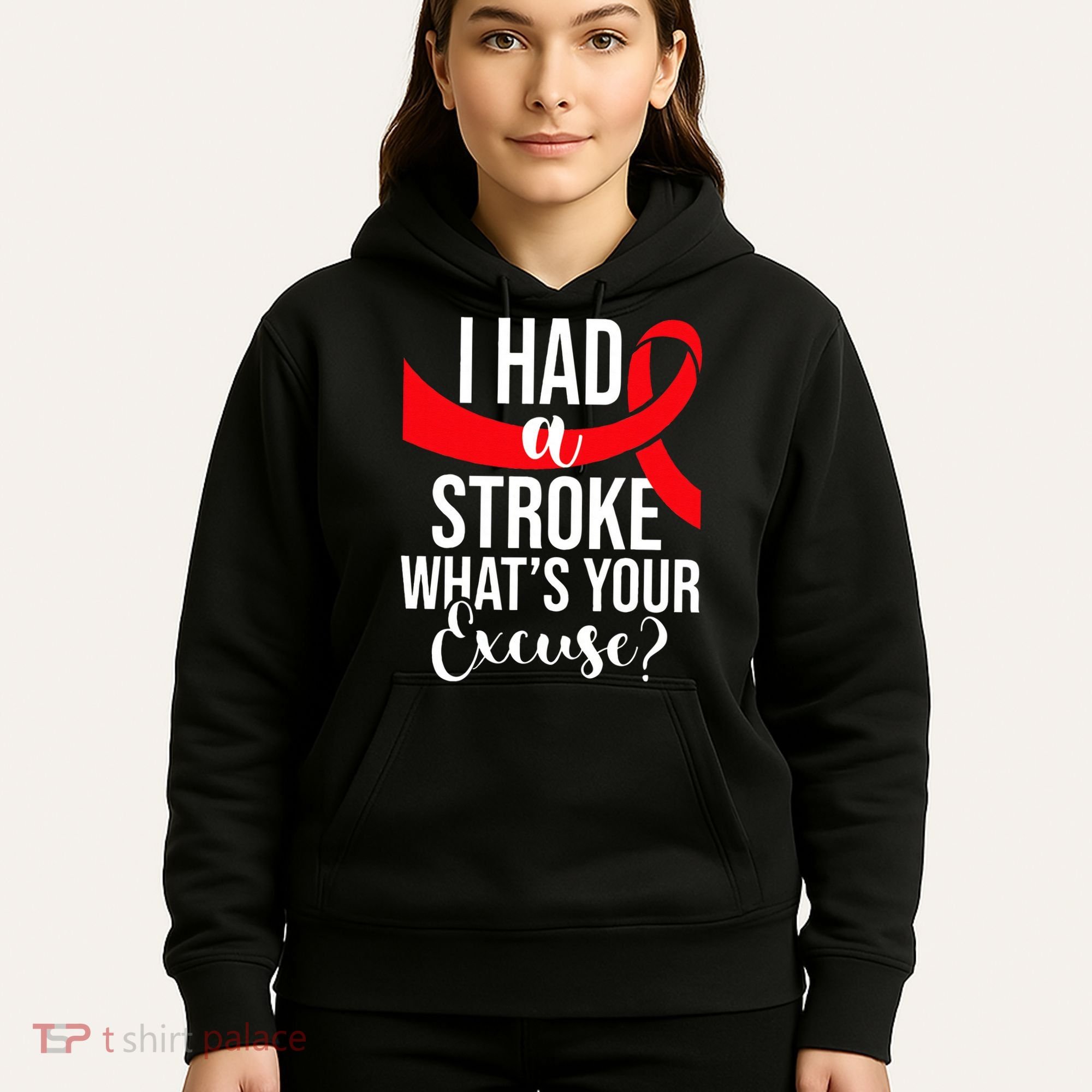 I Had A Stroke Stroke Survivor Red Awareness Ribbon Hoodie