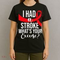 I Had A Stroke Stroke Survivor Red Awareness Ribbon T-Shirt thumb 4