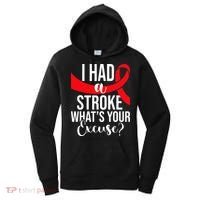 I Had A Stroke Stroke Survivor Red Awareness Ribbon Women's Hoodie thumb 0