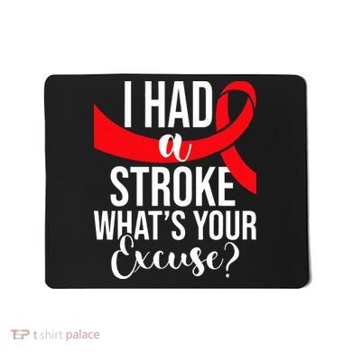 I Had A Stroke Stroke Survivor Red Awareness Ribbon Mousepad