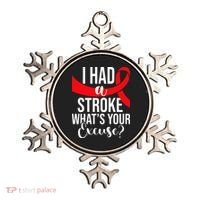 I Had A Stroke Stroke Survivor Red Awareness Ribbon Ornament thumb 0