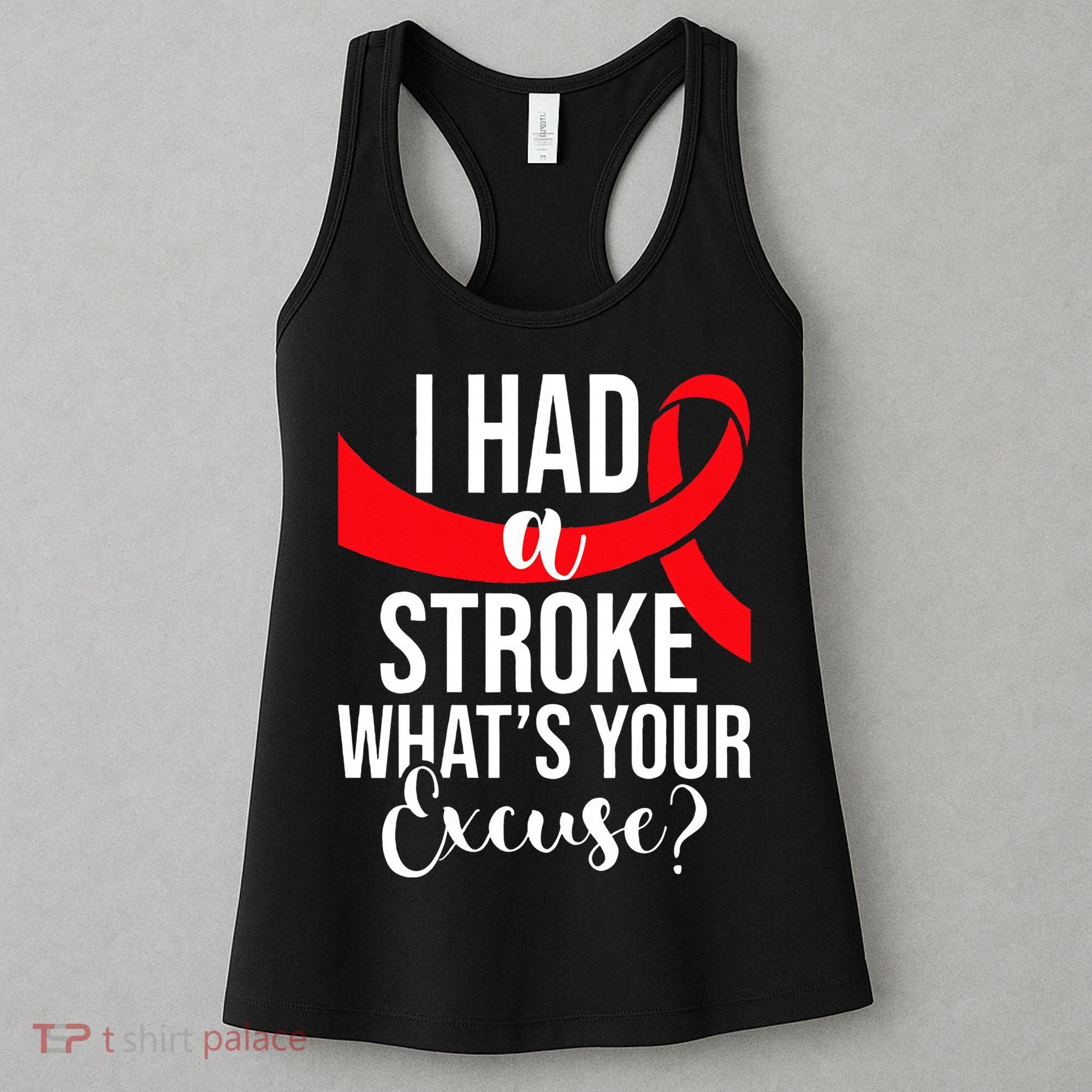 I Had A Stroke Stroke Survivor Red Awareness Ribbon Women's Tank Top