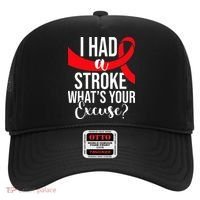I Had A Stroke Stroke Survivor Red Awareness Ribbon Hat thumb 0
