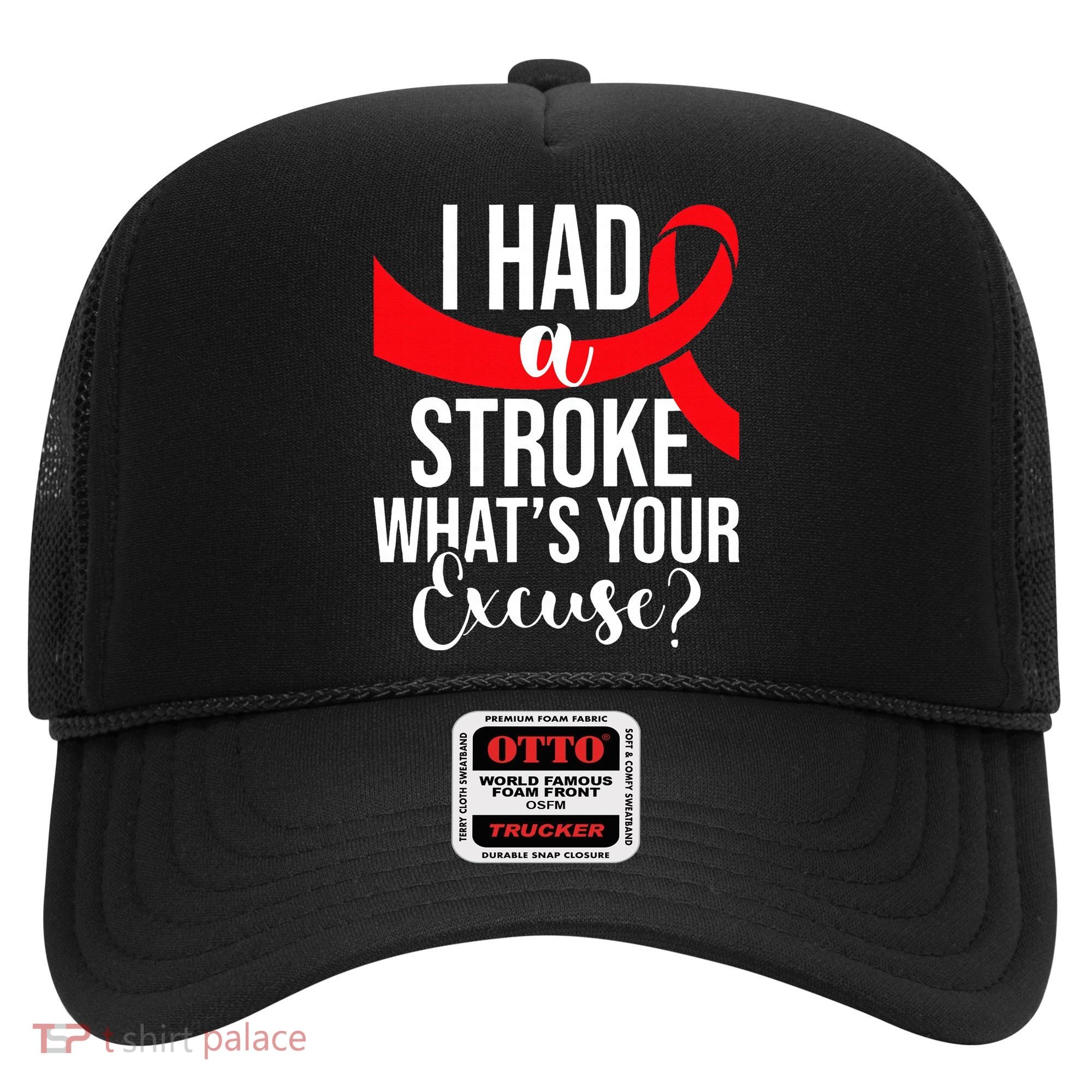 I Had A Stroke Stroke Survivor Red Awareness Ribbon Hat