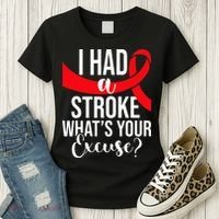 I Had A Stroke Stroke Survivor Red Awareness Ribbon Women's T-Shirt thumb 3