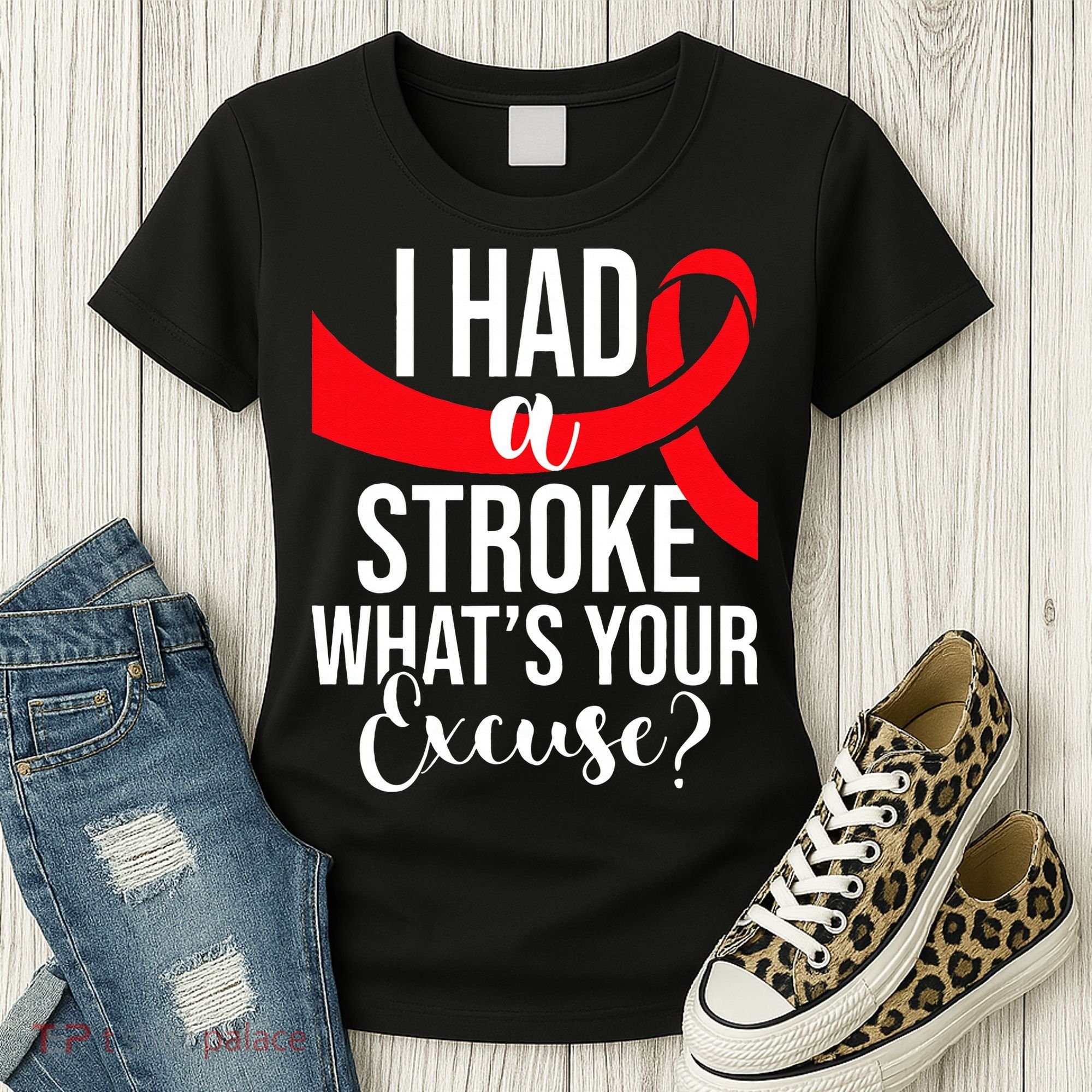 I Had A Stroke Stroke Survivor Red Awareness Ribbon Women's T-Shirt