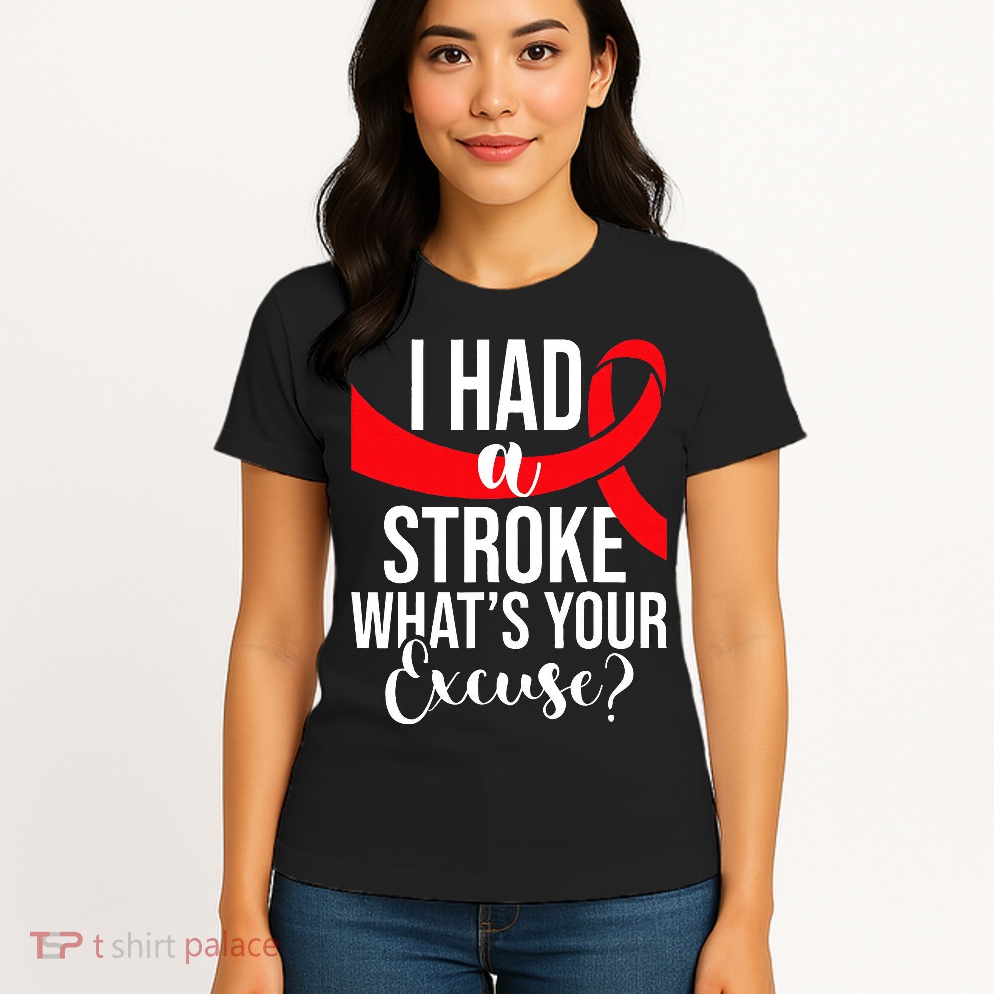 I Had A Stroke Stroke Survivor Red Awareness Ribbon Women's T-Shirt