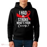 I Had A Stroke Stroke Survivor Red Awareness Ribbon Kids Hoodie thumb 4