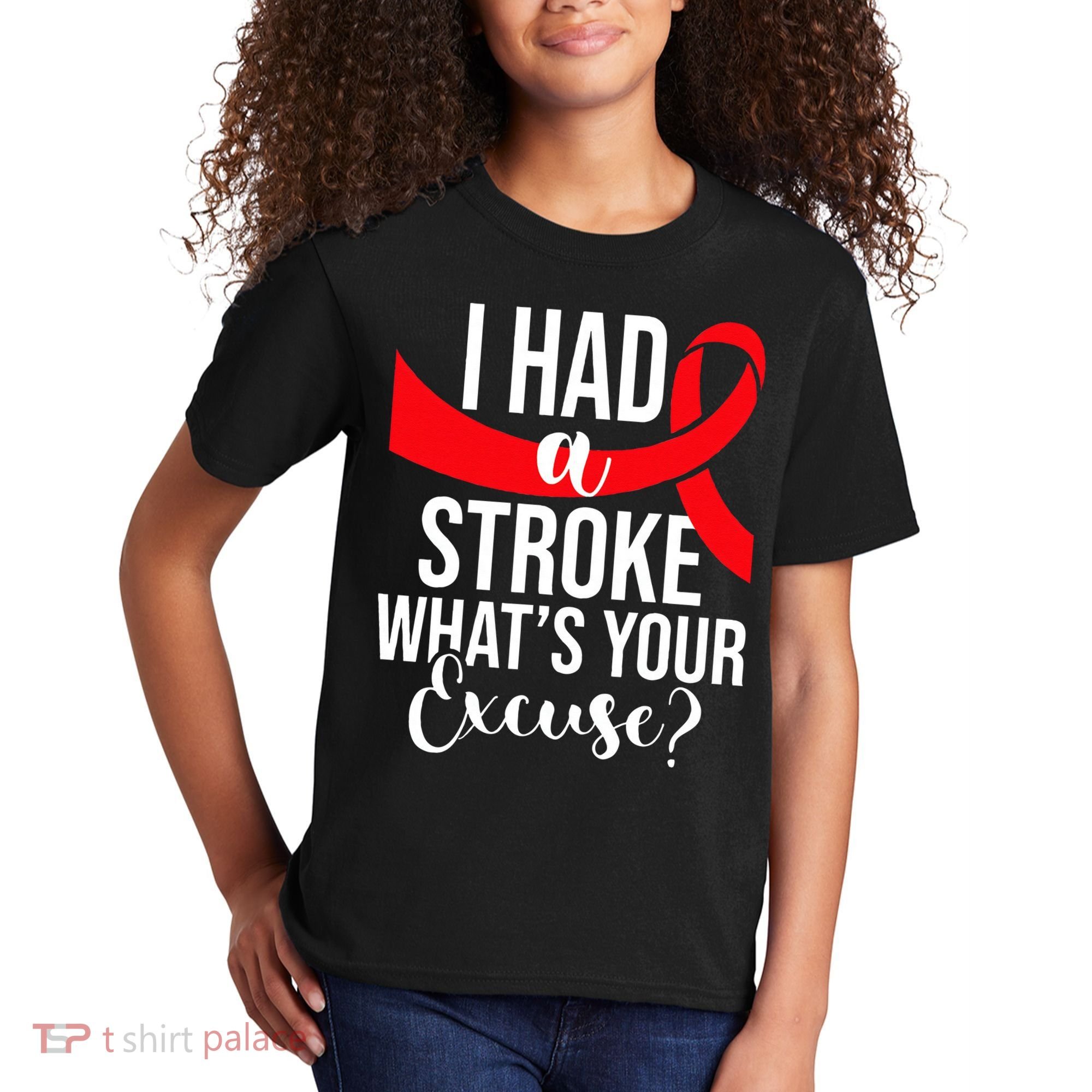 I Had A Stroke Stroke Survivor Red Awareness Ribbon Kids T-Shirt