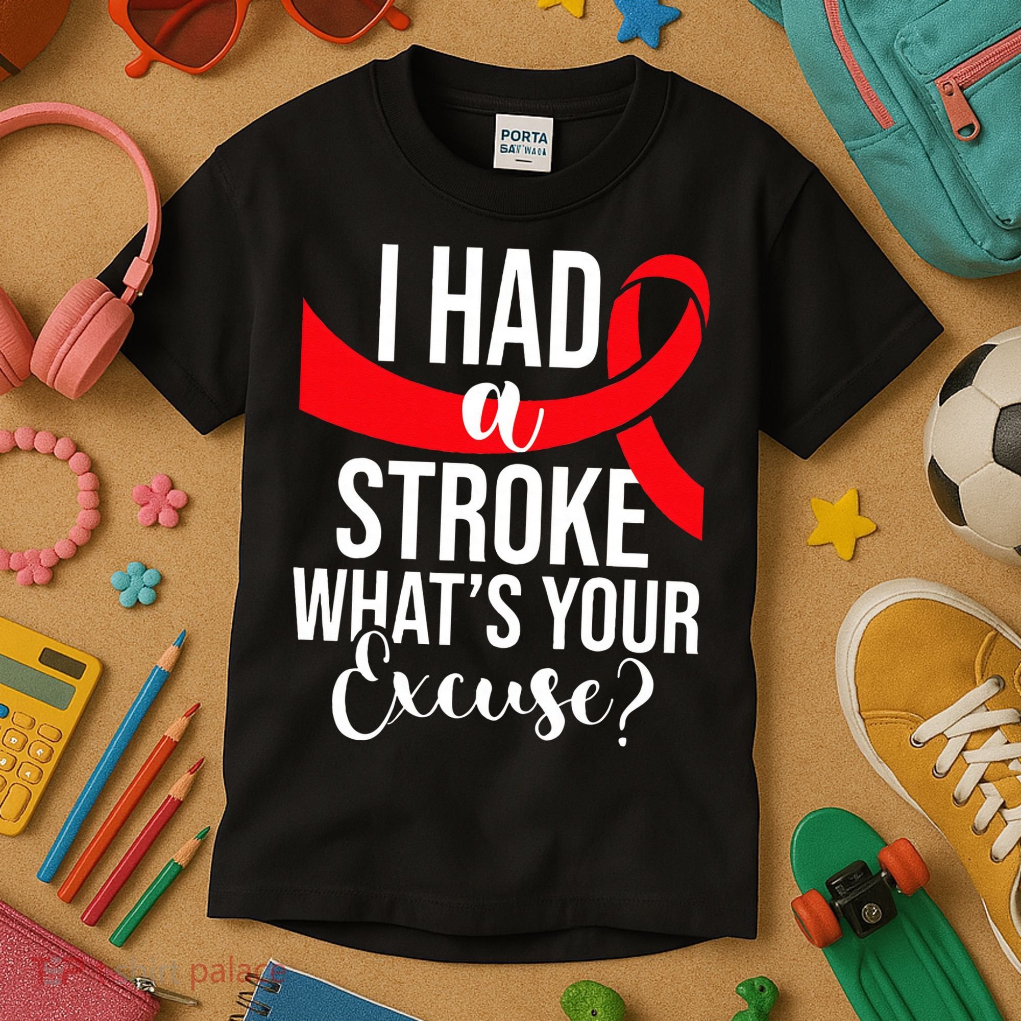 I Had A Stroke Stroke Survivor Red Awareness Ribbon Kids T-Shirt