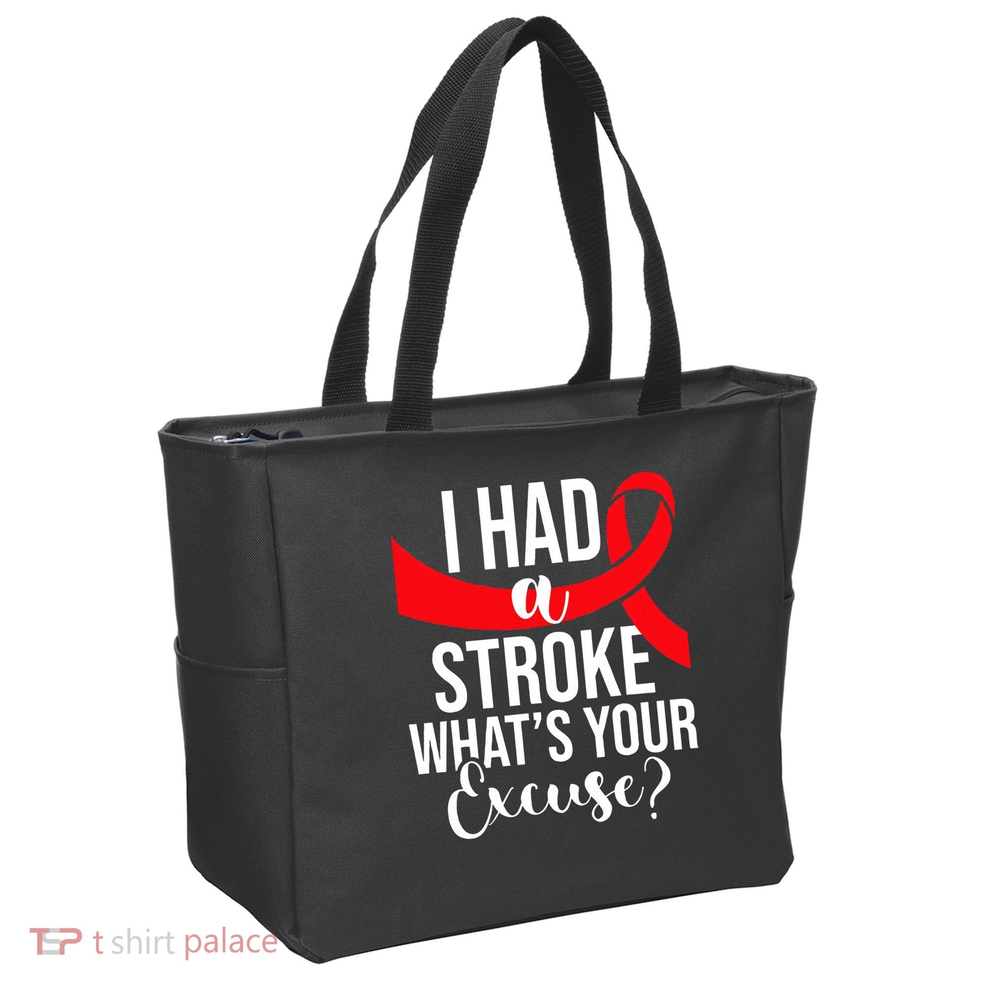 I Had A Stroke Stroke Survivor Red Awareness Ribbon Tote Bag