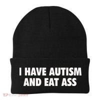 I Have Autism And Eat Ass Beanie thumb 0