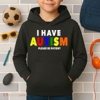 I Have Autism Please Be Patient Kids Hoodie thumb 2