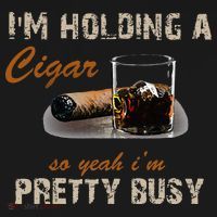 IM Holding A Cigar So Yeah IM Pretty Busy Cigar Bucket Hat thumb 4