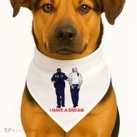 I Have A Dream Police Arrest Trump USA-Made Doggie Bandana thumb 1
