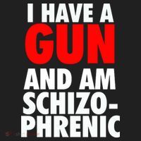 I Have A Gun And Am Schizophrenic Women's Sweatshirt thumb 2