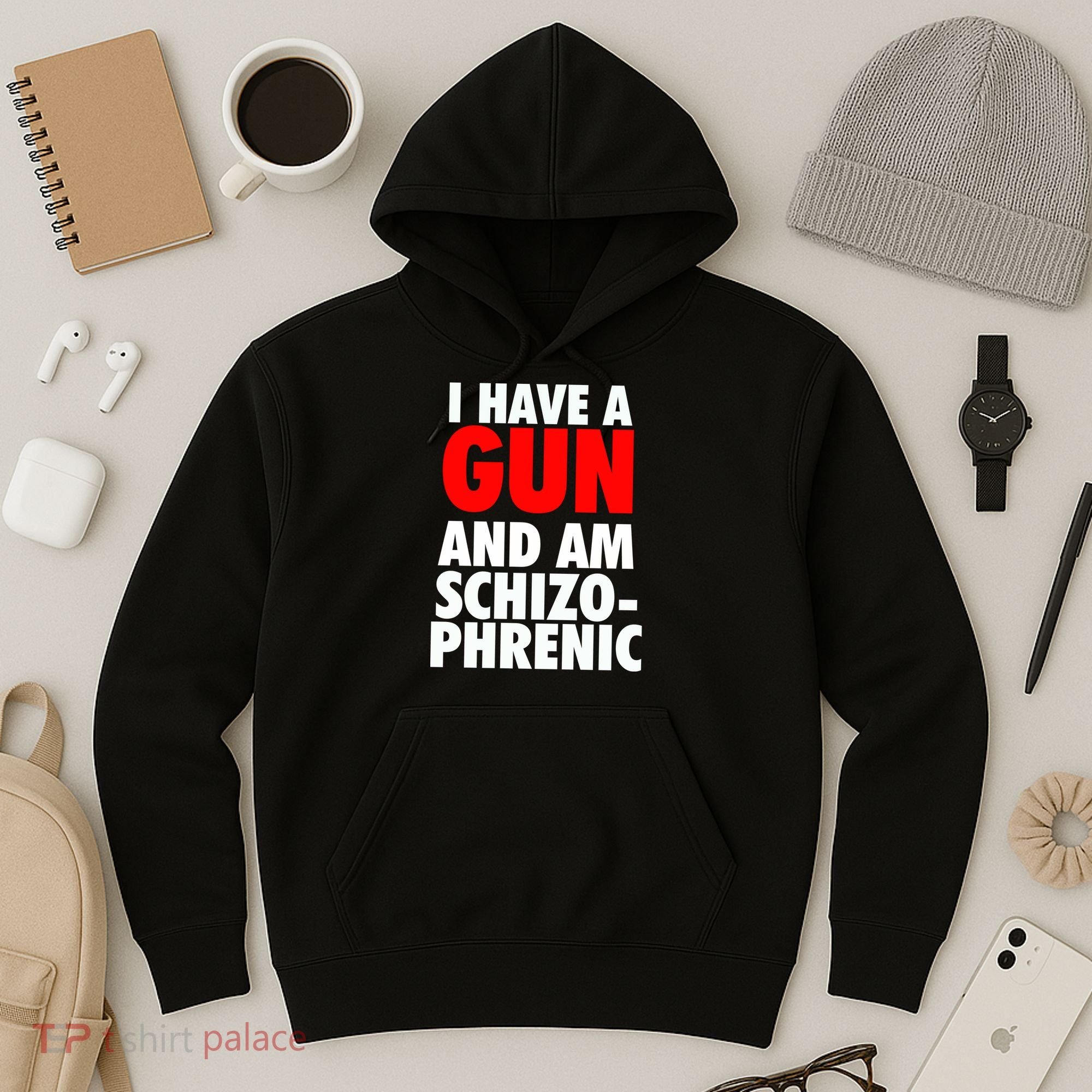 I Have A Gun And Am Schizophrenic Hoodie