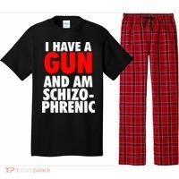 I Have A Gun And Am Schizophrenic Pajama Set thumb 0