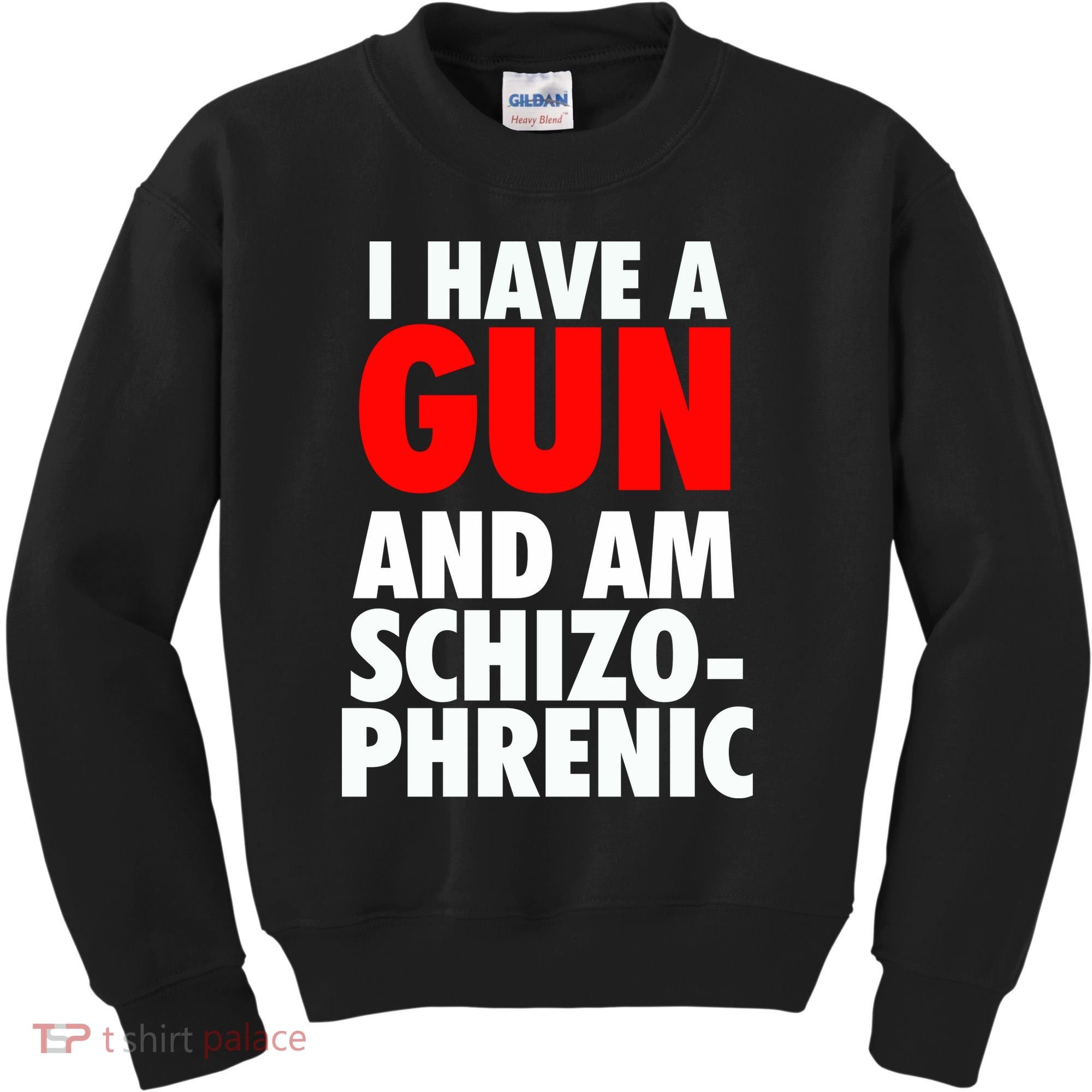 I Have A Gun And Am Schizophrenic Kids Sweatshirt