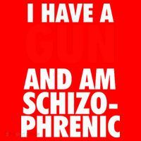 I Have A Gun And Am Schizophrenic Santa Hat thumb 1