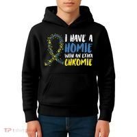 I Have A Homie With An Extra Chromie Down Syndrome Kids Hoodie thumb 4