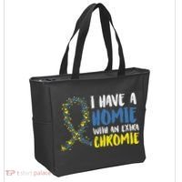 I Have A Homie With An Extra Chromie Down Syndrome Tote Bag thumb 2