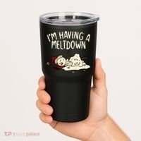 I'm Having A Meltdown Funny Snowman Tumbler thumb 2
