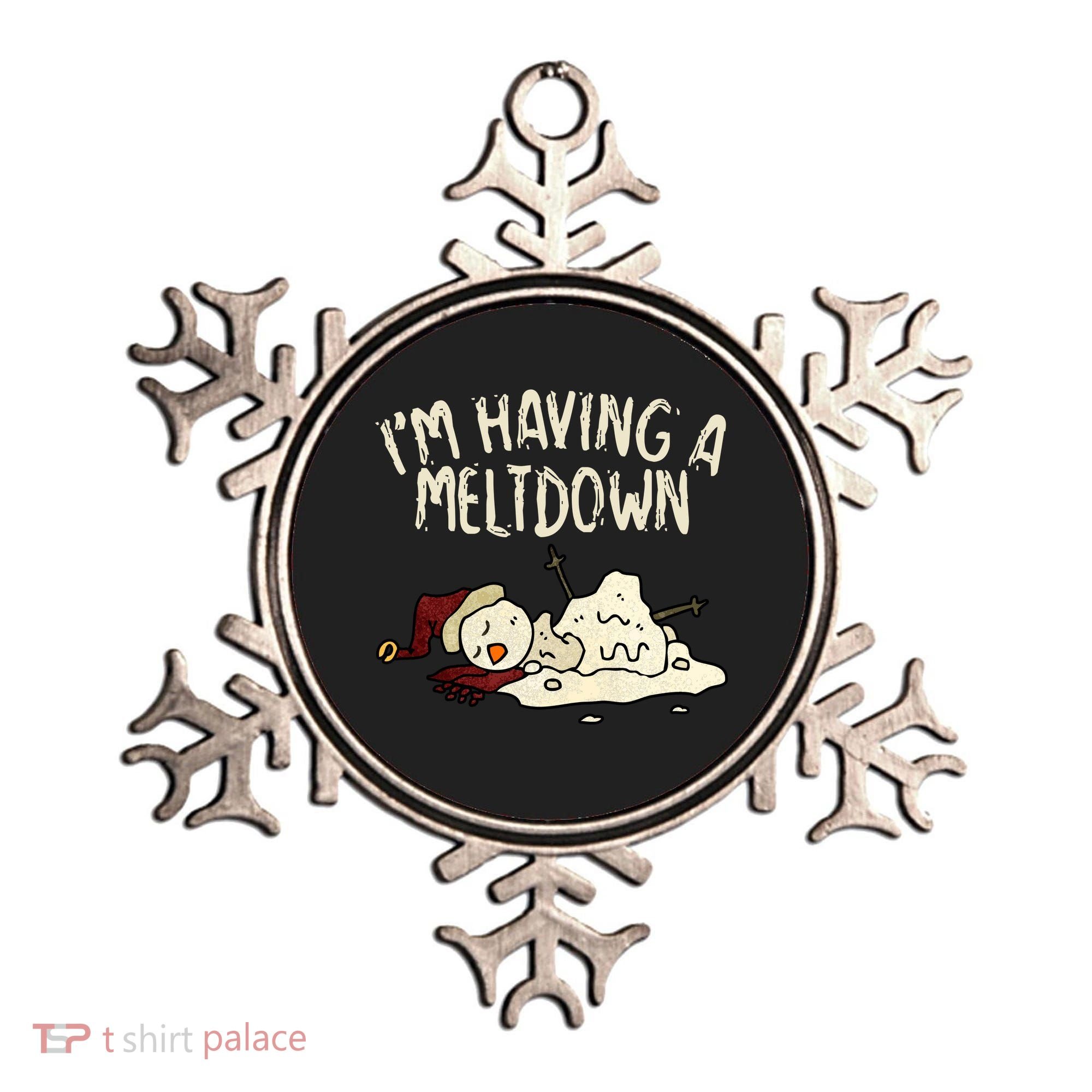 I'm Having A Meltdown Funny Snowman Ornament