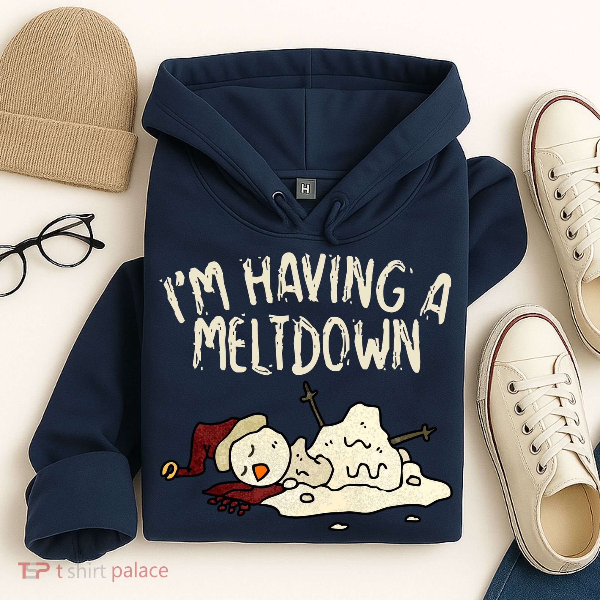 I'm Having A Meltdown Funny Snowman Hoodie