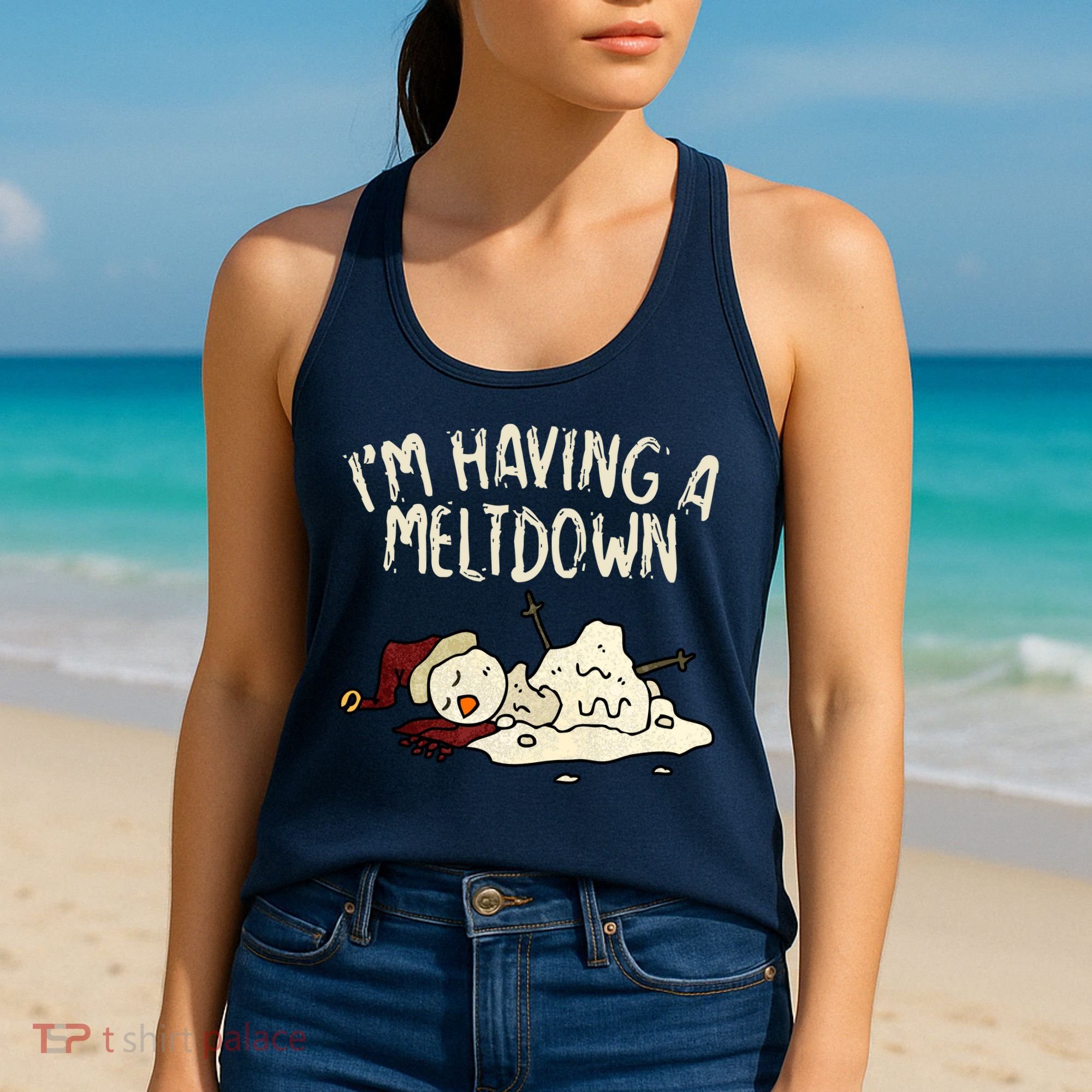 I'm Having A Meltdown Funny Snowman Women's Tank Top