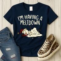 I'm Having A Meltdown Funny Snowman Women's T-Shirt thumb 3