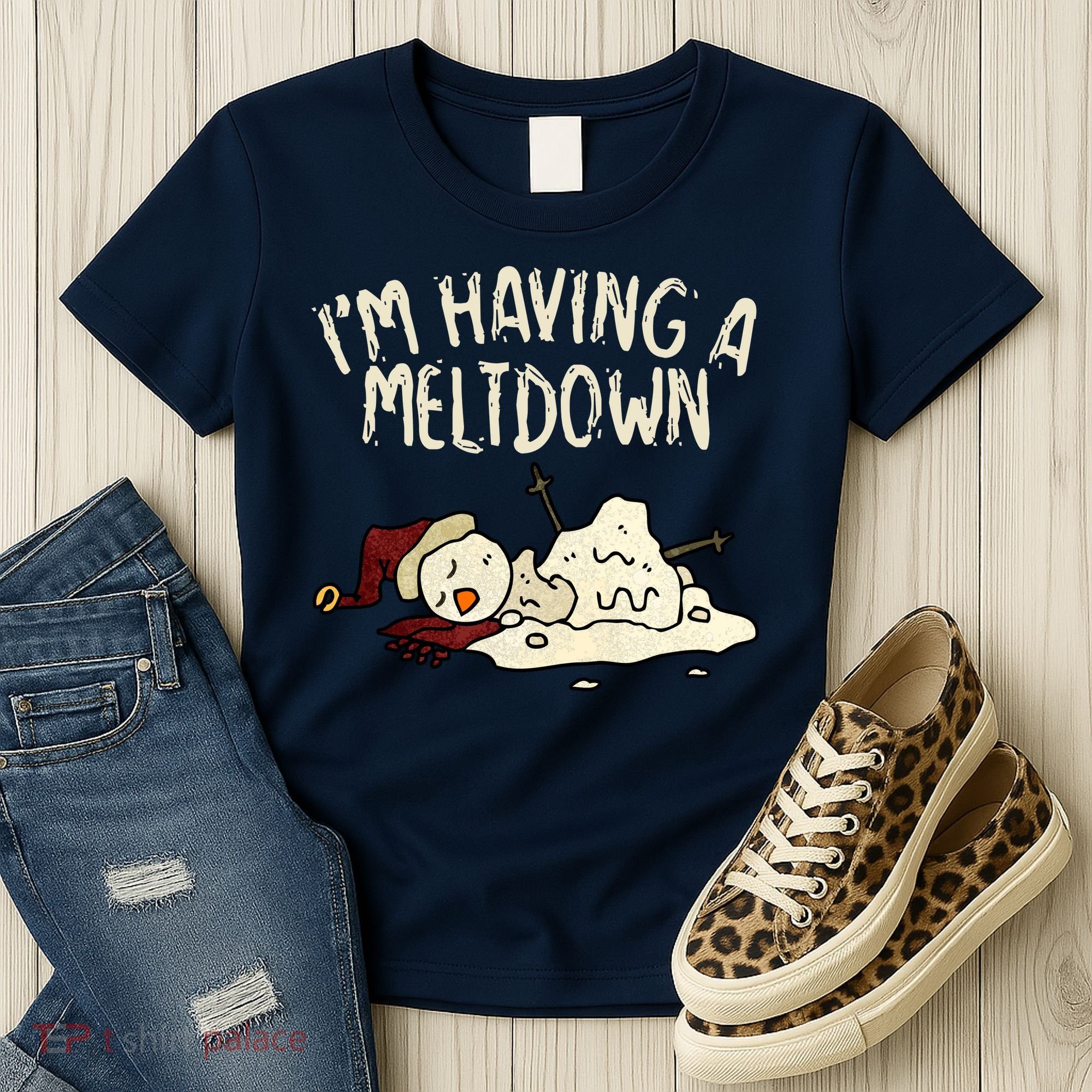 I'm Having A Meltdown Funny Snowman Women's T-Shirt