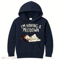 I'm Having A Meltdown Funny Snowman Kids Hoodie thumb 0