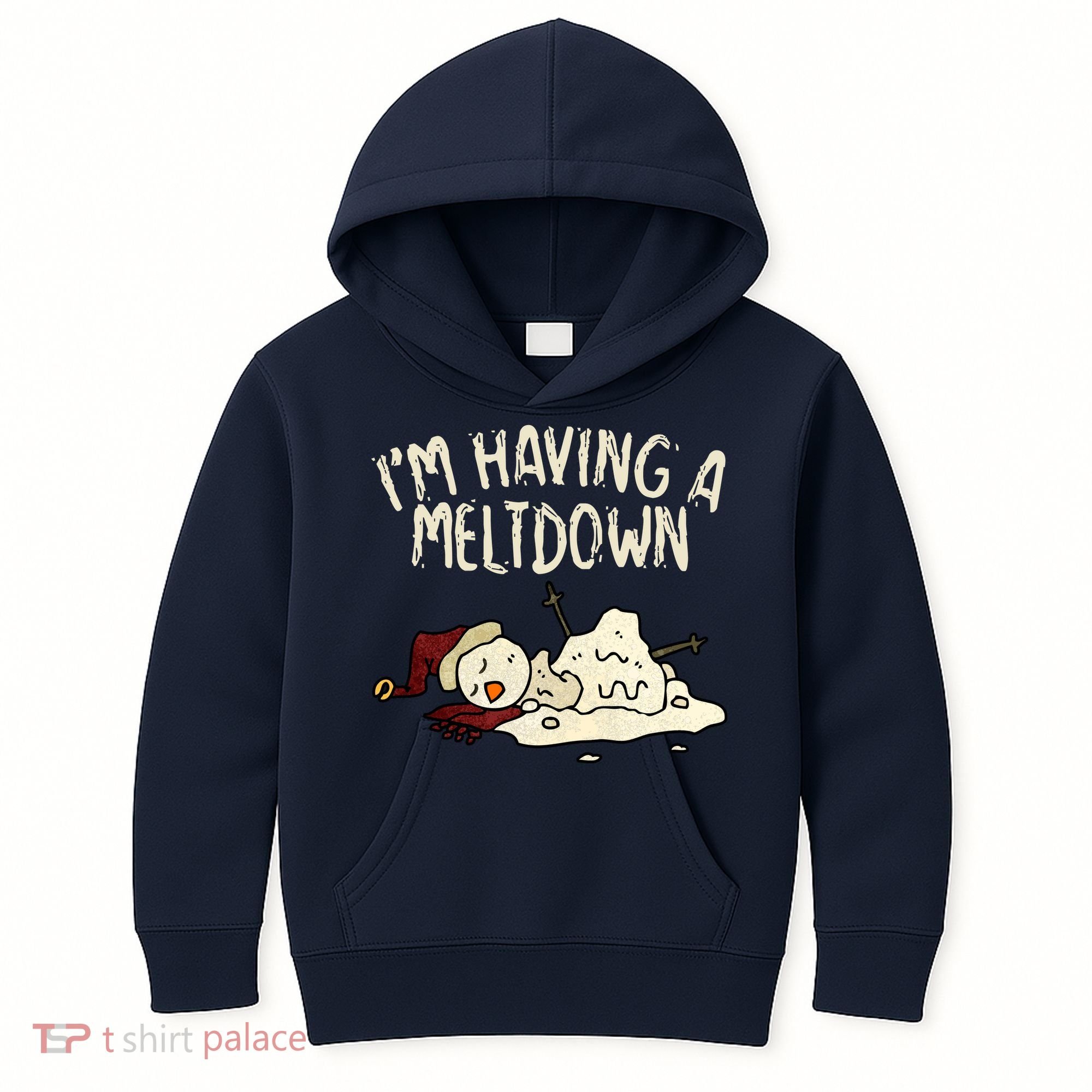 I'm Having A Meltdown Funny Snowman Kids Hoodie