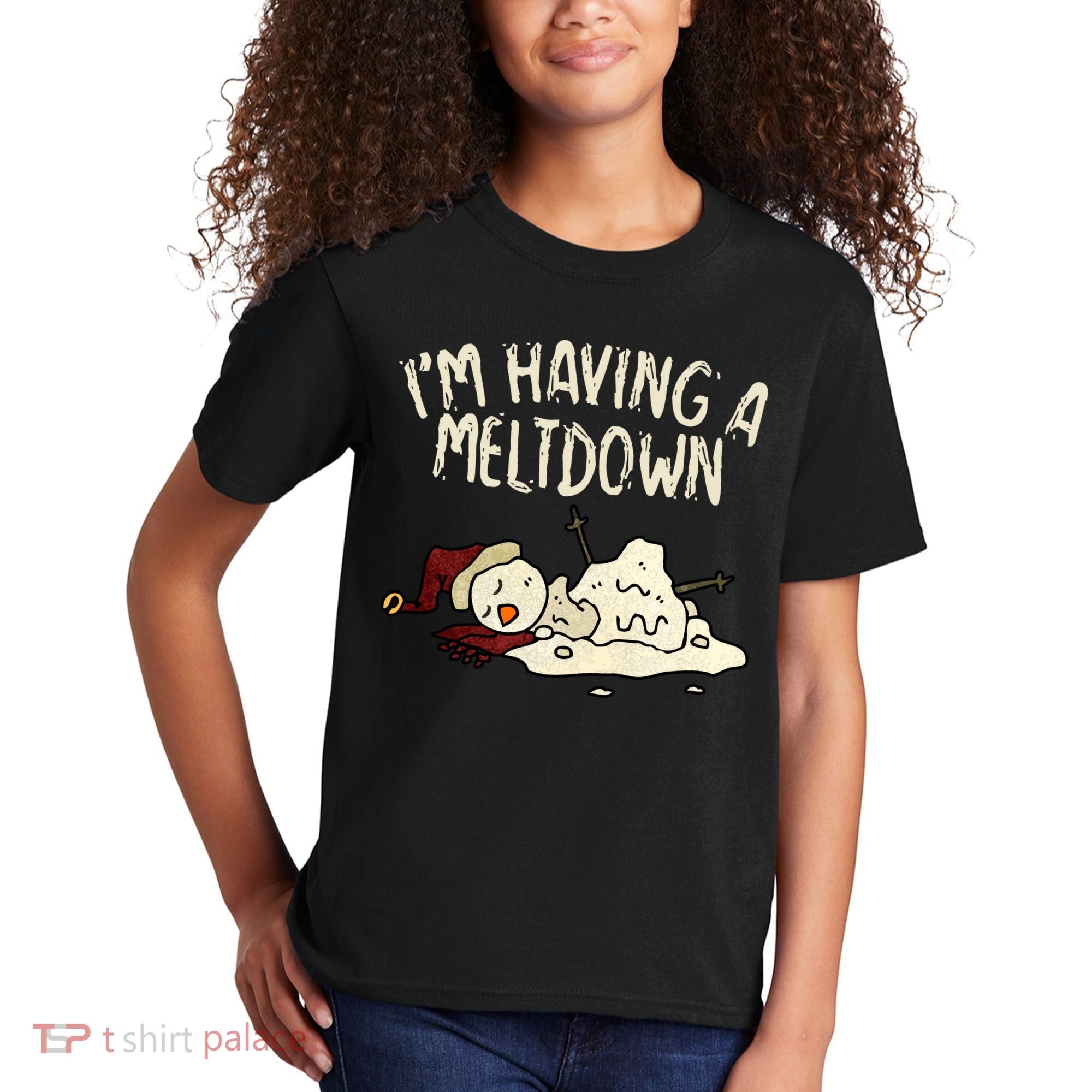 I'm Having A Meltdown Funny Snowman Kids T-Shirt