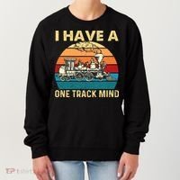 I Have A One Track Mind Trainspotter Model Train Railroad Women's Sweatshirt thumb 0