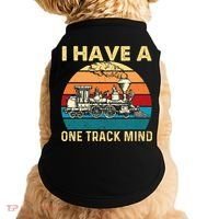 I Have A One Track Mind Trainspotter Model Train Railroad Doggie Tank thumb 0