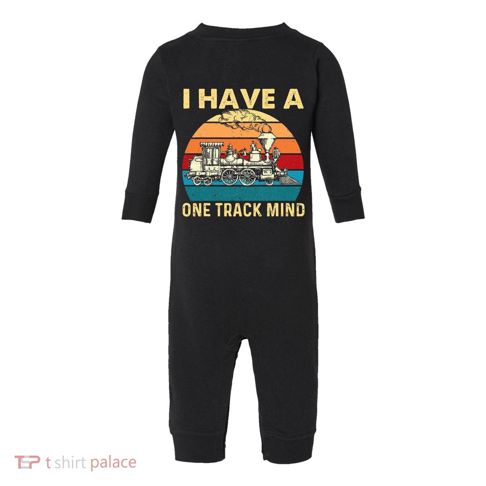 I Have A One Track Mind Trainspotter Model Train Railroad Infant Fleece One Piece