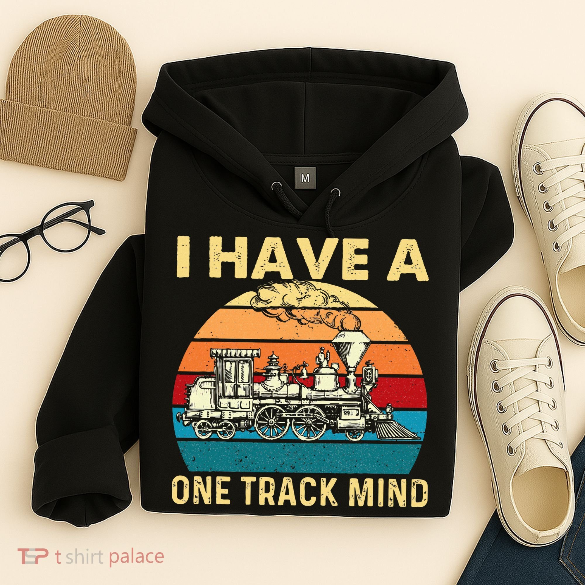 I Have A One Track Mind Trainspotter Model Train Railroad Hoodie
