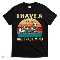 I Have A One Track Mind Trainspotter Model Train Railroad T-Shirt thumb 0