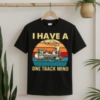 I Have A One Track Mind Trainspotter Model Train Railroad T-Shirt thumb 2