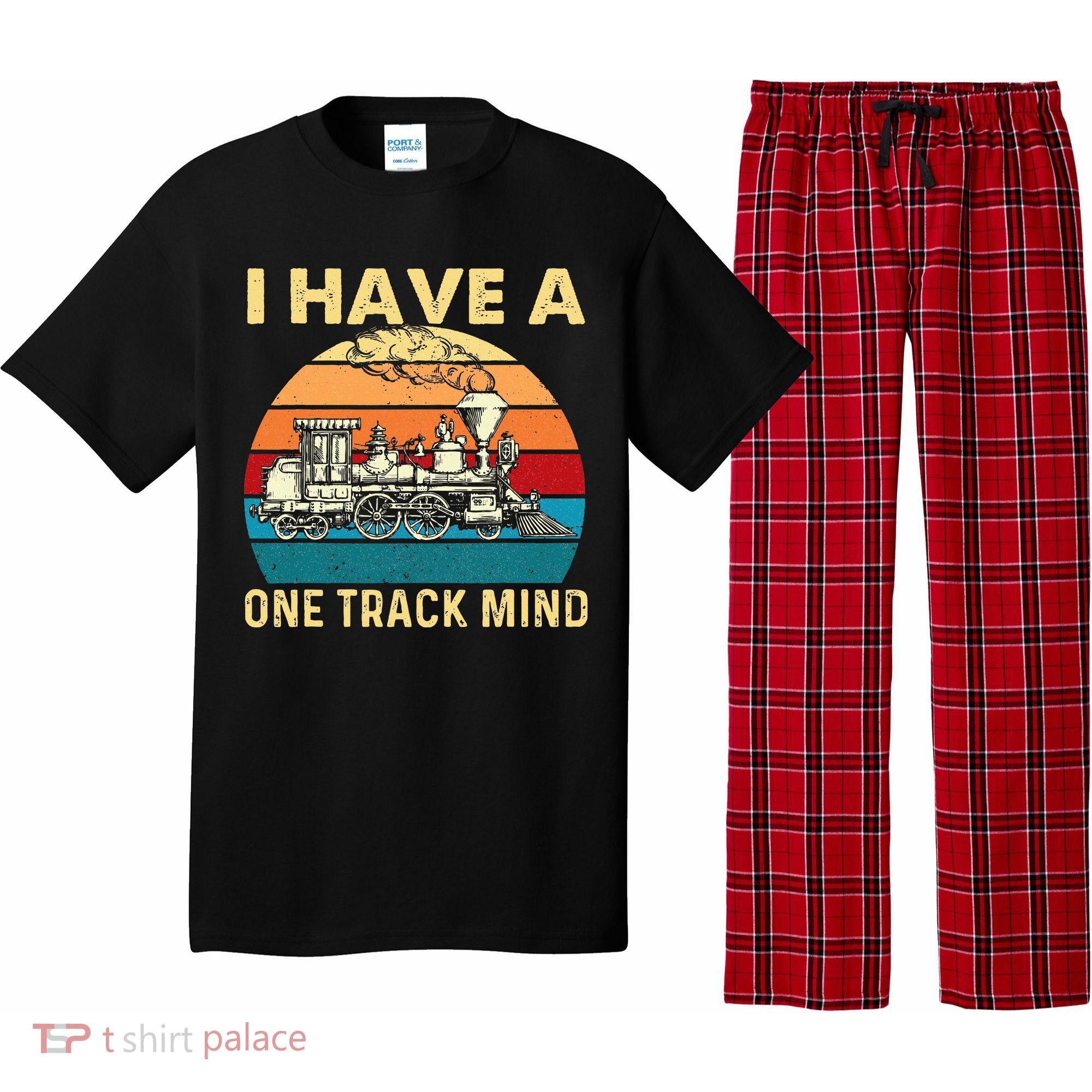 I Have A One Track Mind Trainspotter Model Train Railroad Pajama Set
