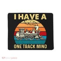 I Have A One Track Mind Trainspotter Model Train Railroad Mousepad thumb 0