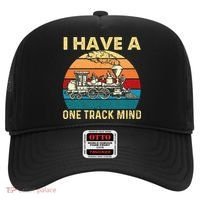 I Have A One Track Mind Trainspotter Model Train Railroad Hat thumb 0