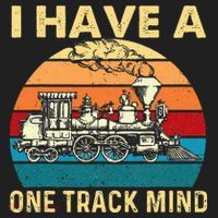 I Have A One Track Mind Trainspotter Model Train Railroad Hat thumb 2