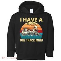 I Have A One Track Mind Trainspotter Model Train Railroad Toddler Hoodie thumb 0