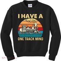 I Have A One Track Mind Trainspotter Model Train Railroad Kids Sweatshirt thumb 0