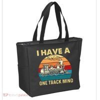 I Have A One Track Mind Trainspotter Model Train Railroad Tote Bag thumb 2